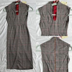 NWT Plaid Fitted Dress